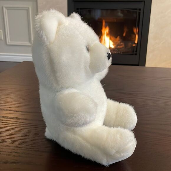 Classic Gund Style Beautiful Teddy Bear in White Excellent Used Condition 9” - Picture 2 of 7